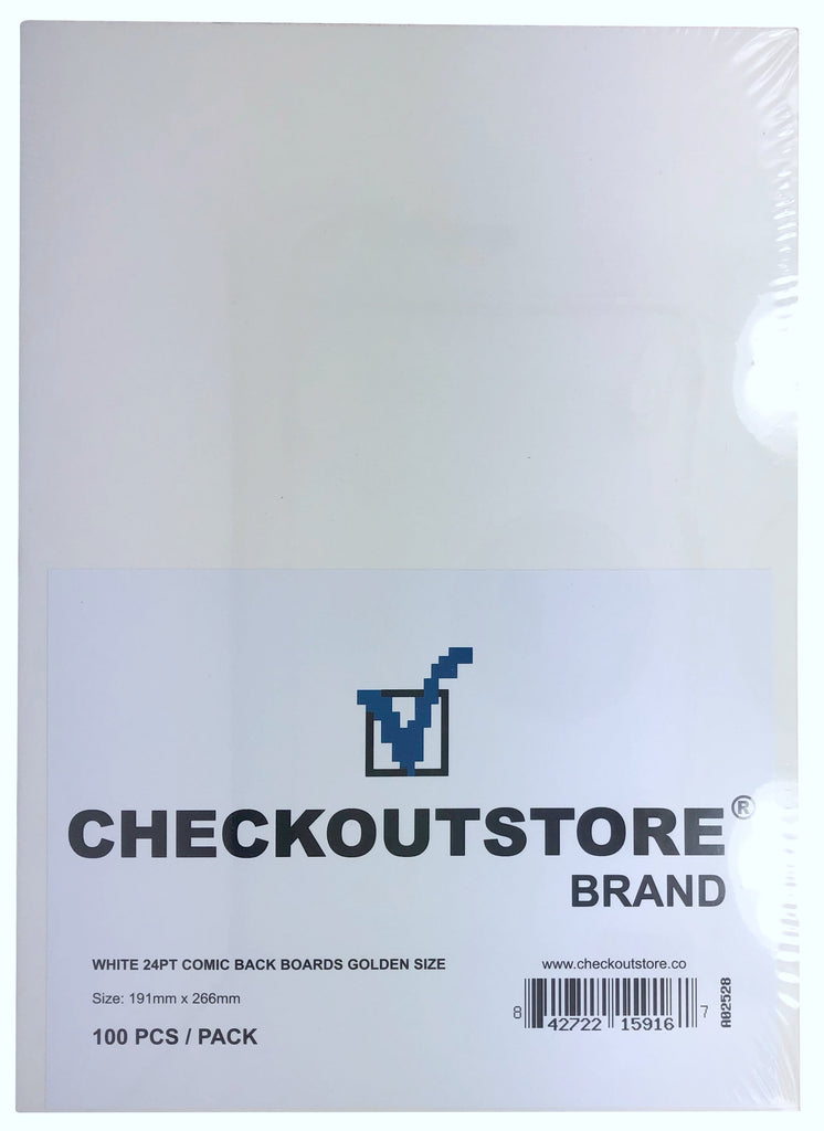 CheckOutStore Comic Supplies CheckOutStore White 24pt Golden Age Comic Books Backing Boards